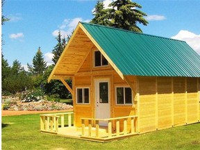 A Knotty Pine cabin, on sale for $15,727.50 (50 per cent off) at the Journal’s Like It Buy It online marketplace.