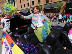 Liberal MLA Laurie Blakeman, who this month introduced a private member’s bill on gay-straight alliances, took part in the annual Pride Parade in Edmonton on June 7, 2014.