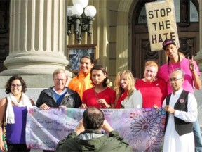 The Hate to Hope rally on July 19 at the Alberta legislature