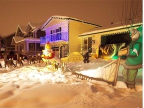 The lights go on in Candy Cane Lane for another Christmas season Saturday, Dec. 12, with donation bins along 148th Street for the Edmonton Food Bank.