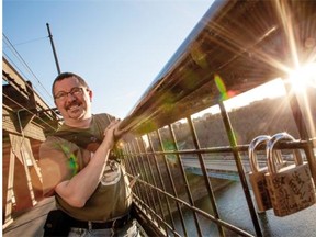 Locksmith Martin Badke plans to erect a sculpture on a bank overlooking the bridge where couples can hang love locks with the comfort of knowing they will go undisturbed.