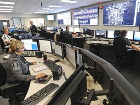 The newly upgraded Edmonton Transit Safety and Security Control Centre.