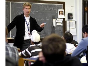 File photo of a teacher addressing students in a classroom.
