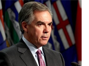 Premier Jim Prentice held a press conference on Oct. 17, 2014 at McDougall Centre in Calgary to address several issues.