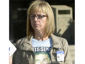 Melanie Alix, mother of Dylan Koshman, a 21-year-old Edmonton man who went missing on October 11, 2008, pleaded for the public's help in locating her son at Edmonton Police Headquarters on Oct. 10, 2014.
