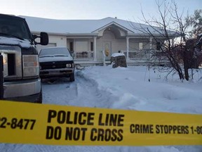 Police investigate a suspicious death at 188 Street and 122 Avenue on Dec. 7, 2014.