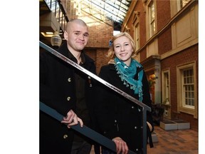 University of Alberta students Darby MacDonald, right, and Ben Durnford visit the Rutherford Library on the University of Alberta campus on Wednesday, Dec. 3, 2014. Recent graduates of Archbishop MacDonald Catholic High School, they support gay-straight alliances in schools.