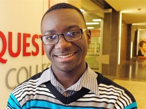 Norquest College student Gaspard Momba, 26, moved to Edmonton from the Democratic Republic of Congo about three years ago.