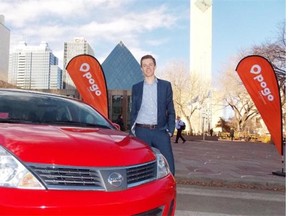 Pogo co-founder Kieran Ryan at the media launch of the Edmonton-based car-sharing service Thursday.