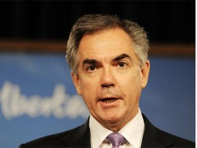 Premier Jim Prentice speaks at the legislature on Tuesday, Sept. 16, 2014.