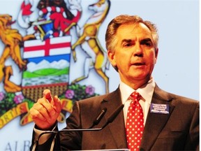 Premier Jim Prentice is working overtime trying to distance his government from that of his predecessor Alison Redford.