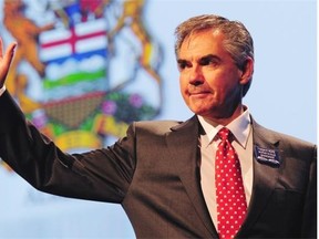 Jim Prentice delivers the premier’s address to the Alberta Urban Municipalities Association convention on Thursday Sept. 25.