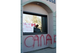 Residents of Cold Lake are rallying around the city’s Muslim community after a mosque was vandalized Thursday night.