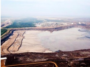 An oilsands tailings pond.