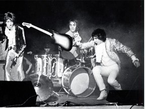 The Who’s Roger Daltrey, left, Keith Moon, Pete Townshend and John Entwistle (not pictured) perform at the Edmonton Gardens in 1968. They played the same venue in 1967 opening for Herman’s Hermits.