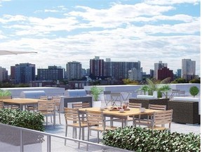 The rooftop patio planned for the Infiniti on 105 condo development.