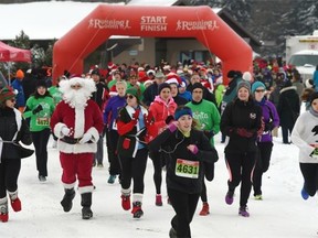 The Salvation Army Santa Shuffle helps vulnerable children and families living in poverty at Christmas and throughout the year in Edmonton, December 6, 2014.