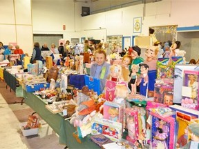 Scene from the annual Doll Club of Edmonton show & sale at the Alberta Aviation Museum; this year’s sale begins Sunday, Sept. 28 at 10 a.m.
