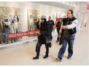 Shoppers at West Edmonton Mall, where 800 stores generate sales of more than $700 per square foot. West Edmonton Mall is often in competition with Calgary’s Chinook Centre for top retail outlets.