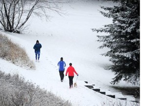 Stay visible on your runs if you’re just starting out on river valley trails this winter, in case you need help.