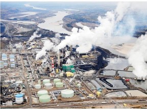 The Suncor oilsands extraction facility near Fort McMurray in northern Alberta.