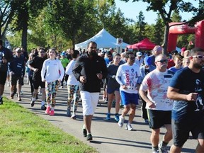 This year’s Terry Fox Run at Hawrelak Park attracted about 1,000 participants — many thousands fewer than used to run during the 1980s.