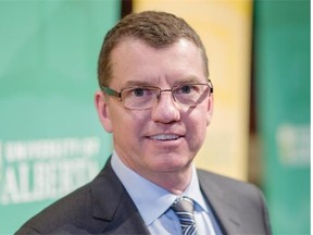 New University of Alberta president David Turpin at a ceremony to announce his replacement of Indira Samarasekera in Edmonton on November 14, 2014.