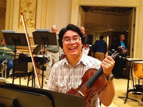 Violinist Aaron Au at Carnegie Hall, New York