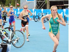 World Triathlon Series Grand Final junior women’s race at Hawrelak Park in Edmonton on August 29, 2014.