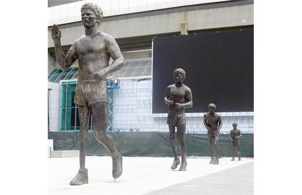 Terry Fox Memorial by Douglas Coupland, outside BC Place in Vancouver