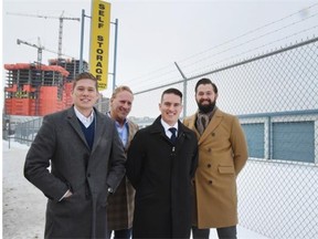 Bradyn Arth, Bradley Gingerich, Paul Chaput and Cody Nelson are with commercial real estate firm CBRE which brokered a deal that will saw almost four hectares immediately south of the Stadium LRT station between Commonwealth Stadium and Jasper Avenue sold to Brookfield Residential. The company plans to develop the land into a residential and retail/commercial space.