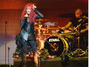 Cyndi Lauper performs in concert at Rexall Place in Edmonton on June 23, 2014.