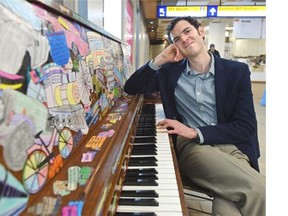David Rauch, organizer of the OpenPianoYEG project, has placed a piano in the Central LRT station. The piano, the seventh in a public space in Edmonton, was decorated by elementary school students.