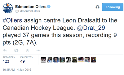 Draisaitl tweet