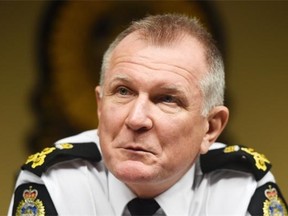 Edmonton Police Chief Rod Knecht during an interview with the Edmonton Journal at EPS Headquarters in Edmonton on Monday Dec. 8, 2014.