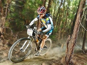 Edmonton’s Alex Stieda competing in the Cape Epic race in 2013.