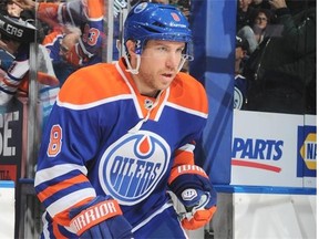 Edmonton Oilers centre Derek Roy steps onto the ice at Rexall Place on Tuesday, Dec. 30, 2014, in Edmonton against the Los Angeles Kings.