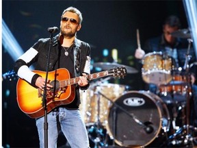 Eric Church performs at the American Country Countdown Awards at the Music City Center on Monday, Dec. 15, 2014, in Nashville, Tenn. Church performs at Rexall in Edmonton April 12.
