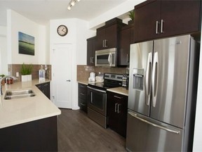 Floor plans at the Silhouette include large island counters in some kitchens.