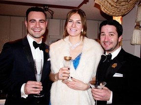 From left, Jordan Lee, Ksenia Filippova and Kelly Noland at Randall MacDonald's birthday celebration on Dec. 13