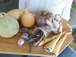 Ginger, winter squash and garlic are some of the foods considered vital during winter because of their warming effects.