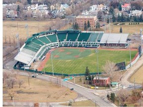 Telus Field could become the centre of a baseball stadium district that spurs Rossdale redevelopment similar to the impact of Rogers Place on downtown, a new report says.