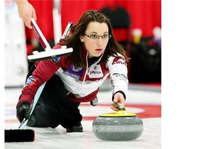 Defending champion Val Sweeting won her ninth straight game in the Alberta Scotties Tournament of Hearts women’s curling championship over the last two years to advance to Sunday’s 2 p.m. final at the Lacombe Arena.