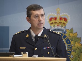 RCMP assistant commissioner Martin Degrand provided an update to the media on the early morning shooting in St. Albert that left the suspect dead and two officers shot.