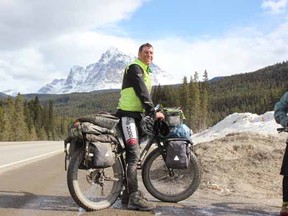 In late March Greg Van Tighem  will begin in Yukon’s Dawson City with plans to pedal 735 km northeast across the Arctic Circle on the Dempster Highway to Inuvik.
