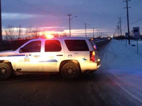 Police shut down 34th Street between Baseline Road and Sherwood Park Freeway early Tuesday morning as the investigation continues.