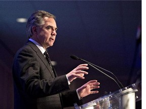 Alberta Premier Jim Prentice gives a state-of-the-province address in Edmonton on Dec. 9, 2014.