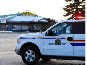 Two RCMP officers, including an auxiliary officer, were shot at the Apex Casino in St. Albert on Saturday.