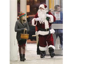 Santa stopped by for a visit at the annual Boyle Street Plaza Christmas dinner on Dec. 25, 2014.