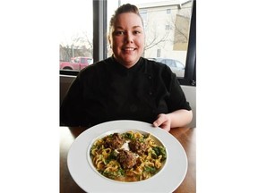 Sarah Masters-Phillips, chef at Belgravia Hub, says meatballs like these made with with bison at the restaurant, are trending in 2015.